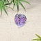 Glass Beads, Strawberry, Medium Purple, 15x13mm, Hole: 1mm