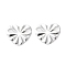 Brass Connector Charms, Cadmium Free & Lead Free, Heart, 925 Sterling Silver Plated, 6x7x0.5mm, Hole: 1.2mm