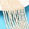 Natural Cultured Freshwater Pearl Beads Strands, Rondelle, Grade 3A+, Navajo White, 4~4.5mm, Hole: 0.6mm, about 117~120pcs/strand, 13.78 inch(35cm)