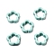 Flower Hollow Glazed Porcelain Bead Frame, Floral Ceramic Beads, Turquoise, 15.5x16x5mm, Hole: 2.5mm