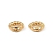 Brass Bead Frame, Twist Ring, Real 18K Gold Plated, 5.5x5.5x2mm, Hole: 0.8mm