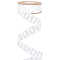 10 Yards Polyester Lace Trim Ribbon, Clothing Accessories, White, 1 inch(25mm)
