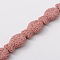 Fish Synthetic Lava Rock Beads Strands, Dyed, Pink, 25x17x10mm, Hole: 1mm, about 16pcs/strand, 16.5 inch