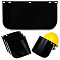 PC Plastic Safety Face Shield, Rectangle, White, 200x395x2.5mm, Hole: 7.5x18.5mm and 7.5x17mm