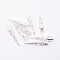 Iron Filigree Bead Caps, Cone, Silver, 41.5x7.5mm, Hole: 1.2mm, Inner Size: 7.5mm, 27pcs/bag