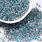 Transparent Glass Round Seed Beads, Inside Colours, Round, Steel Blue, 6/0, 4x3mm, Hole: 1.2mm, about 161pcs/10g