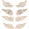 SUNNYCLUE 1 Box 80Pcs Angel Wings Charm Laser Cut Wood Charms Unfinished Natural Wooden Cutout Filigree Style Wings Slices Ornament Charms for Jewelry Making Charms Earring DIY Crafting Birthday