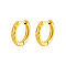 Stylish Stainless Steel Hoop Earrings, Golden