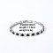Brass Micro Pave Cubic Zirconia Slider Bracelets for Woman, Square, Black, Inner Diameter: 6-3/4 inch(17cm)