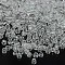 Glass Seed Beads, Transparent, Round, White, 8/0, 3mm, Hole: 1mm, about 666 beads/30g