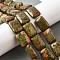 Natural Unakite Beads Strands, Rectangle, 18x13x5.5mm, Hole: 1mm, about 11pcs/strand, 7.68''~7.87''(19.5~20cm)