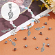 DICOSMETIC 100Pcs Antique Silver Hollow Leaf Charms Tibetan Leaf Charms Spring Autumn Leaves Charms European Dangle Leaf Charms Large Hole Bead 5mm Alloy Pendants for Jewelry Making FIND-DC0002-75-6