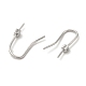 Rhodium Plated 925 Sterling Silver Earring Hooks STER-P056-14P-2