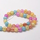 Chapelets de perles rondes en verre craquelé teinté CCG-UK0001-01-10mm-2