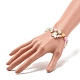 Bracelet extensible en perles rondes couleur bonbon avec breloque coeur licorne pour femme BJEW-JB07636-04-3