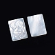 天然石ホワイトシェルカボション  天使の長方形  19.5~20x14.5x2.5mm SSHEL-D083-23-2