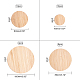 Olycraft плоские круглые деревянные доски под покраску AJEW-OC0001-96-2