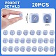 20Pcs Blue Cube Letter Silicone Beads 12x12x12mm Square Dice Alphabet Beads with 2mm Hole Spacer Loose Letter Beads for Bracelet Necklace Jewelry Making JX434L-2