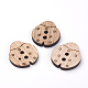 2-Hole Wooden Sewing Buttons WOOD-S037-061-1