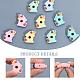 CHGCRAFT 12Pcs 6 Colors Silicone Beads SIL-CA0002-45-5