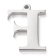 304 pendentif lettre en acier inoxydable sertis strass STAS-J028-01F-2