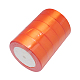 シングルフェイスサテンリボン  ポリエステルリボン  ダークオレンジ  幅1インチ（25mm）  25ヤード/ロール（22.86メートル/ロール）  5のロール/グループ  125ヤード/グループ（114.3メートル/グループ） RC25mmY024-2