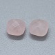 Perlas naturales de cuarzo rosa G-F656-17-2