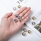 Perles rondes en verre transparent avec motif de fleur GFB-R004-14mm-M19-5