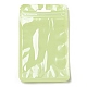 長方形のプラスチック陰陽ジップロックバッグ  再封可能な包装袋  セルフシールバッグ  薄緑  13x8x0.02cm  片側の厚さ：2.5ミル（0.065mm） ABAG-A007-02D-04-1