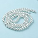 Weiße Glasperle runde lose Perlen für Schmuck Halskette Handwerk X-HY-8D-B01-3
