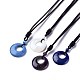Natural & Synthetic Gemstone Pendant Necklaces NJEW-E149-3