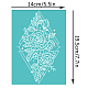 OLYCRAFT 2pcs Silk Screen Printing Stencils Geometric Rose Pattern Silkscreen Stencil Self-Adhesive Reusable Floral Mesh Transfers for Printing on Wood T-Shirts DIY Decoration - 19.5x14cm DIY-WH0337-055-2