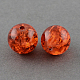 Spray Painted Crackle Glass Beads Strands CCG-Q001-16mm-09-1