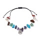Chakra Natural & Synthetic Gemstone Braided Bead Bracelets BJEW-JB09824-03-1