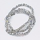 Faceted Electroplate Glass Round Beads Strands EGLA-J050-H06-3