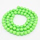 Round Shell Pearl Frosted Beads Strands BSHE-I002-6mm-02-2