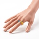 Handmade Millefiori Glass Beads Stretch Rings RJEW-JR00368-01-3