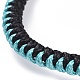 Verstellbare geflochtene Armbänder aus gewachster Polyesterschnur BJEW-JB04600-05-3