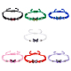 Fibloom 7 pz braccialetto a maglie a farfalla in lega di 7 colori BJEW-FI0001-81-1