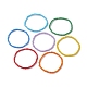 Set di braccialetti con perline di vetro stile arcobaleno da 7 pezzo per donna BJEW-JB10065-01-4