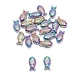 Perles plaquées électrolytique complète en verre&nbsp;PW-WG13681-08-1