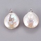 Colgantes naturales de perlas cultivadas de agua dulce PEAR-F008-38P-2