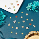 Chgcraft 100 Stück 8 Stile Blatt 3D Nail Art Dekorationen Diamant Ahornblätter Strass Charms Nagel Pailletten für Nail Art Scrapbooking Handyhülle Dekor MRMJ-CA0001-22-4