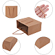 クラフト紙袋ギフトショッピングバッグ  ナイロンコードハンドル付き  長方形  バリーウッド  22x10x18cm ABAG-E002-10C-5