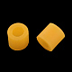 ミニフューズビーズ  子供のためのビーズのDIYアイロン  チューブ  ゴールド  8.5~9x9~9.5mm  約1500個/500g DIY-R013-10mm-A14-1