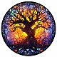 Décorations pendentif arbre de vie en acrylique TREE-PW0004-04-1