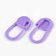 プラスチック編みかぎ針編みのロックステッチマーカーホルダー  紫色のメディア  21x11x3mm  穴：8x10mm  約200個/袋 TOOL-R028-14-3