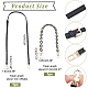 PandaHall Elite 2Pcs 2 Style Adjustable Leather & Acrylic Cable Chain Bag Handles FIND-PH0005-19-2