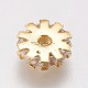 Perles de zircone cubique micro pave en Laiton KK-I614-058G-1