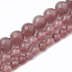 Natürlichen Erdbeere Quarzperlen Stränge X-G-S295-15-8mm-2